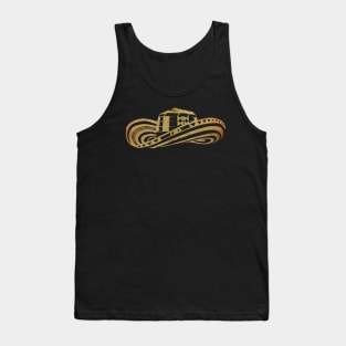 Colombian Sombrero Vueltiao in Gold Leaf Tank Top